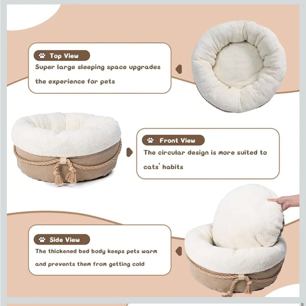 Cozy Cream Small Pet Bed